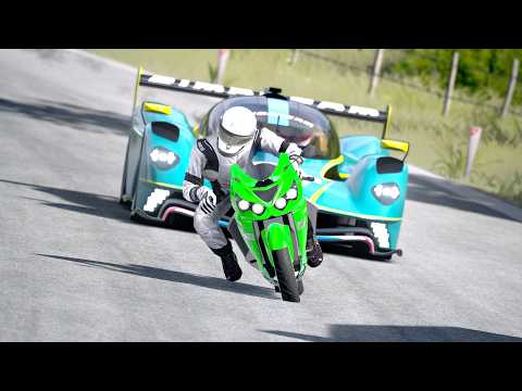 Kawasaki ZX-14R vs 24 Hours of Le Mans Prototypes at Old Spa - YouTube