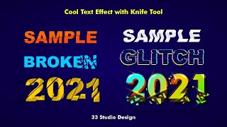 Cool Text Effect with Knife Tool - CorelDraw Tutorial