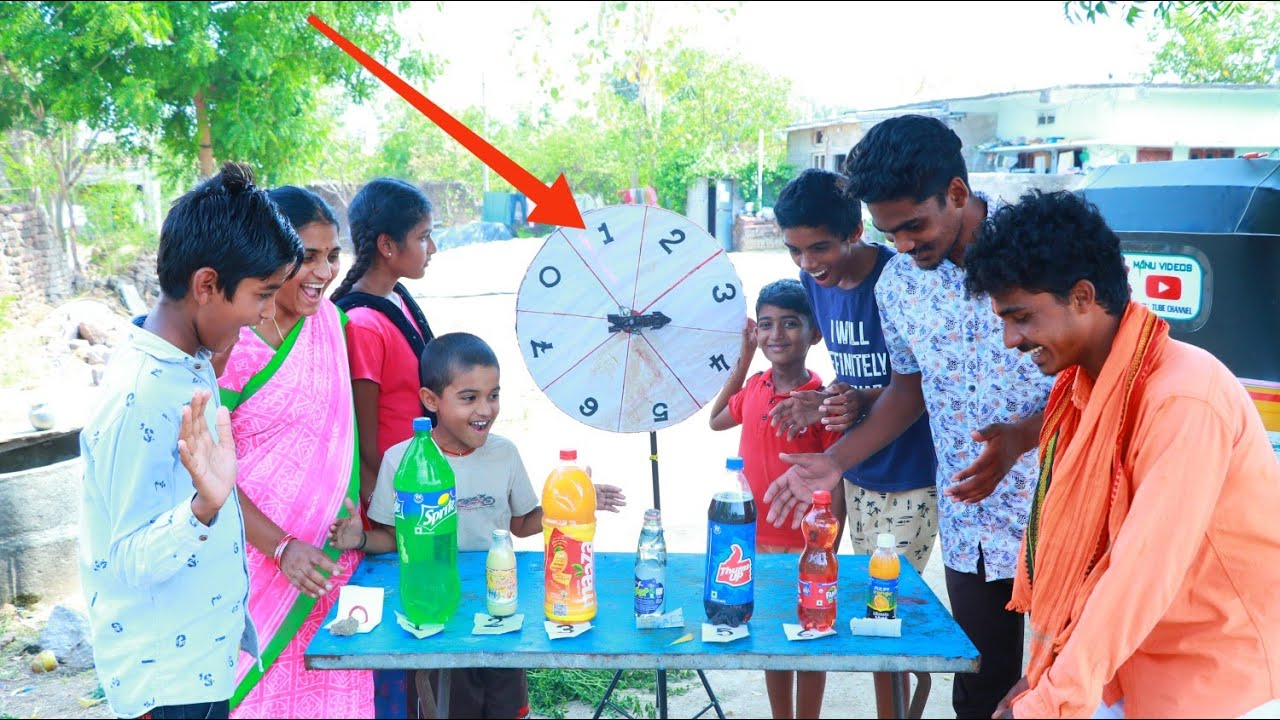 కూల్ డ్రింక్స్ తో స్పిన్ అట ఆడుదాం || cool drinks ata adudham | manu videos | telugu letest all atoz