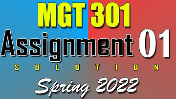 MGT301 Assignment 1 Solution Spring 2022 | MGT301 Assignment 1 Solution 2022