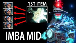 ELECTRIC MID First Item Mjollnir Storm Spirit IMBA Magic Damage To COUNTER Meepo WTF 7.35d Dota 2