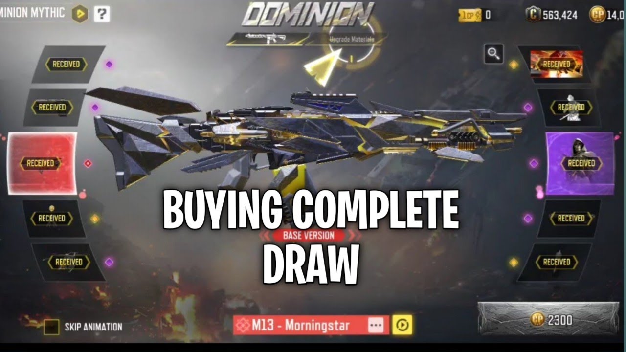 BUYING COMPLETE DOMINION MYTHIC DRAW M13 MORNING STAR & GHOST AZRAEL