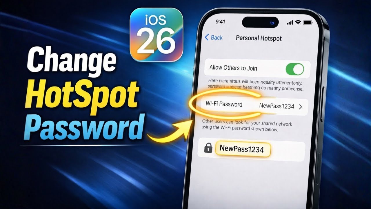 how to change personal hotspot password on iphone | Change Hotspot Password iOS 26
