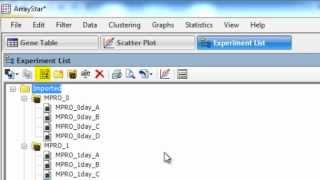 DNASTAR - Importing Microarray Data and Creating Replicate Sets