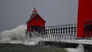Wind, Waves and a Riled Up Lake Michigan 