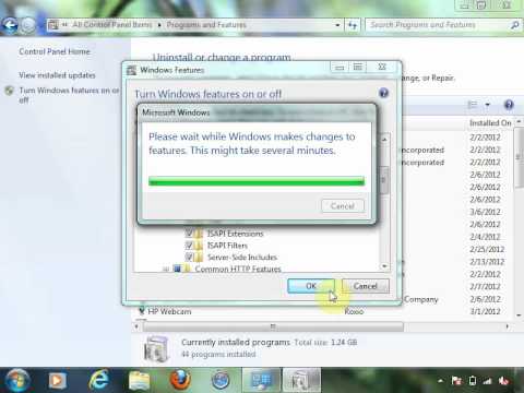 Installation of IIS in Windows 7 for ASP and ASP.Net
