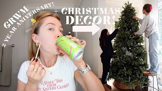 GRWM for my 2 Year ANNIVERSARY Date + Christmas Decorating!