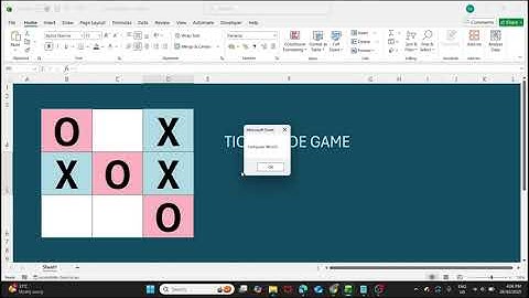 Excel Tic Tac Toe Game Tutorial