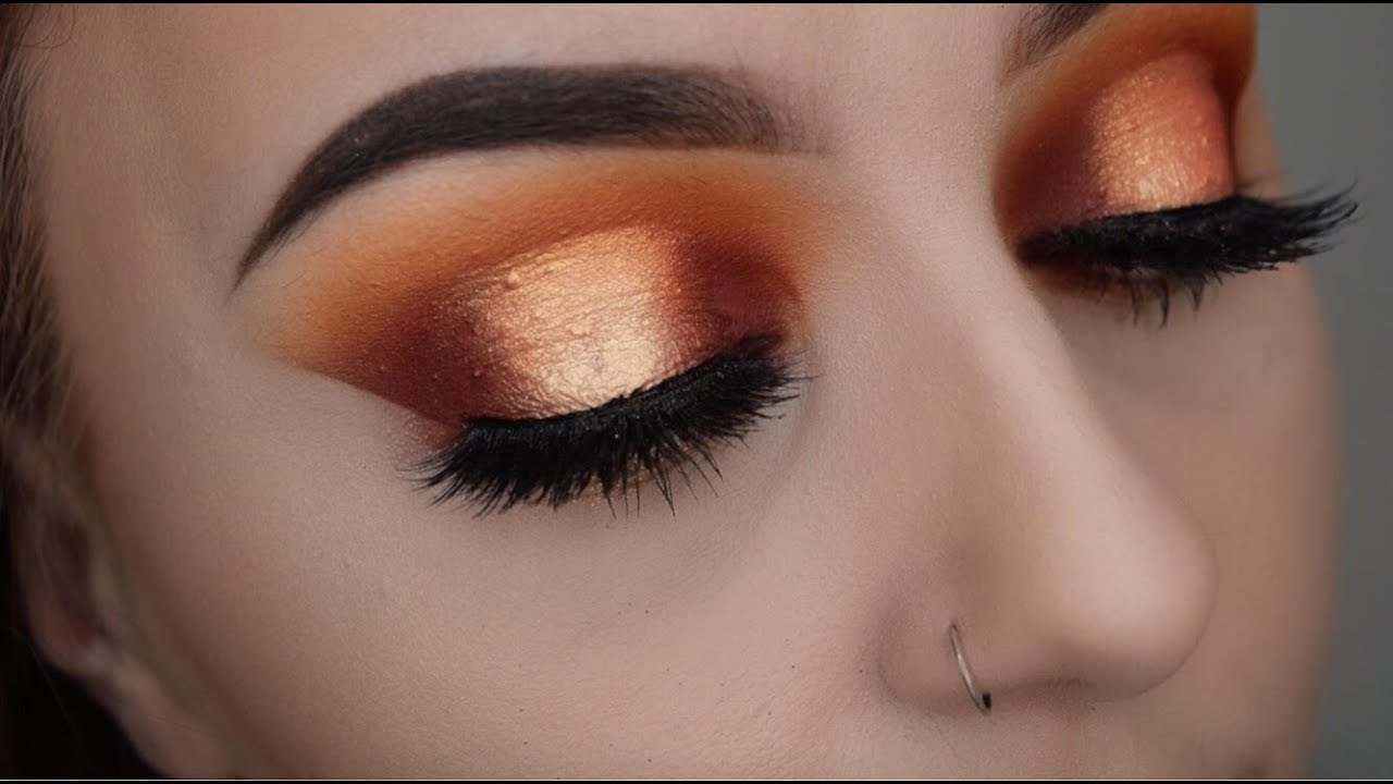 FALL COPPER TONED DRAMATIC HALO EYE MAKEUP TUTORIAL Glam Night Out