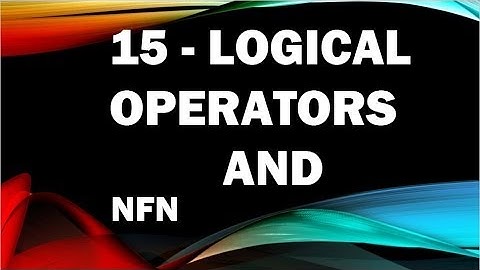 java tutorials urdu NFN 15   logical operators AND
