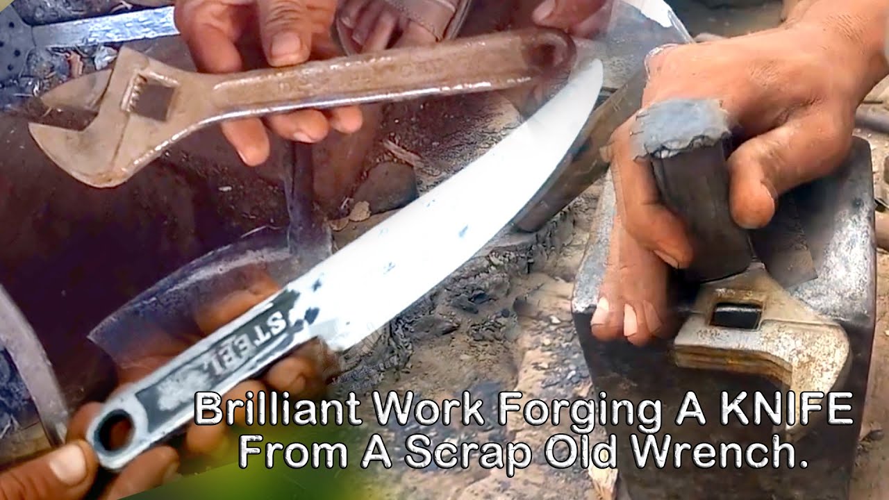 Brilliant Work a KNIFE From a Scrap Old Wrench. YouTube