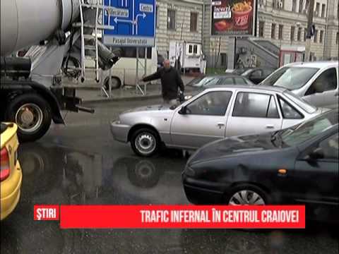 Trafic infernal în centrul Craiovei