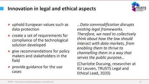 TRUSTS - Innovating European data markets through trust, security, and federation. An introduction