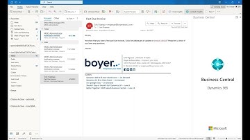 Business Central Integrations - Outlook