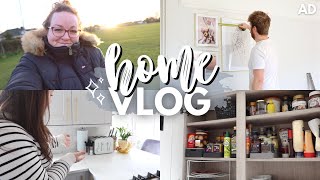 HOME VLOG!  kitchen styling & organising • inside cupboards & new art • home organising hacks!  AD