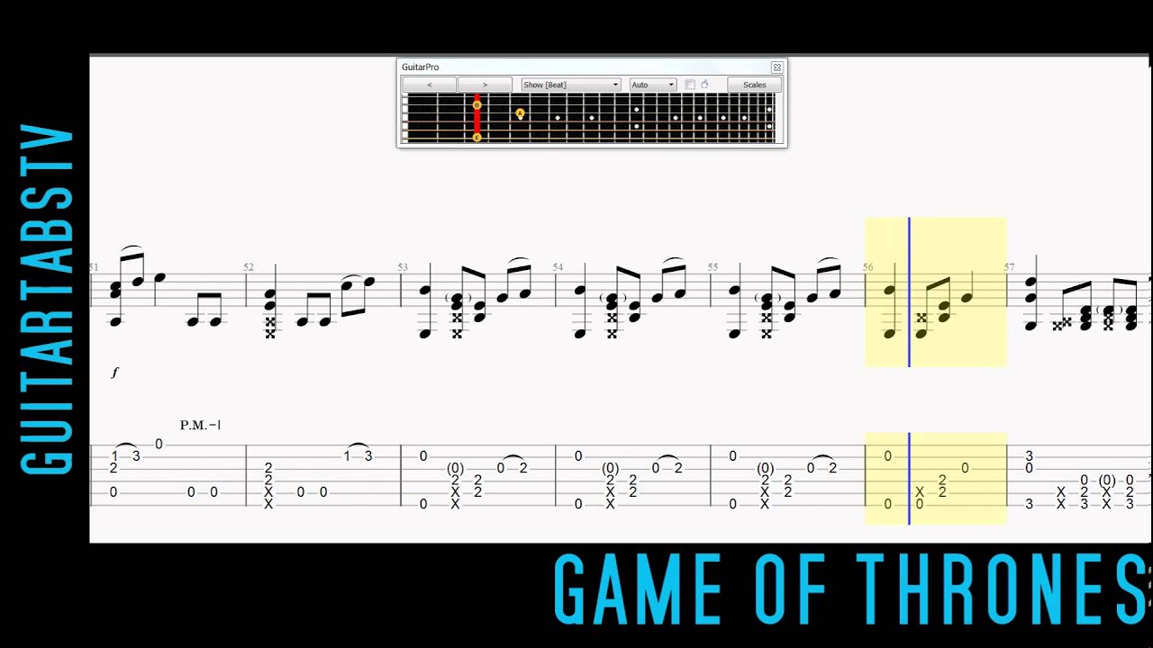 Game Of Thrones Main Theme Acoustic Guitar Tabs (Sungha ...