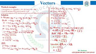 VECTORS: Solution to Lesson 1 assignment