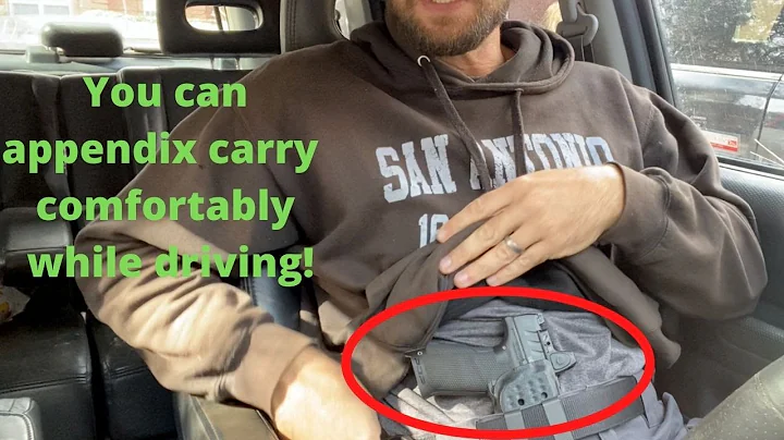 Appendix carrying while driving; comfort strategies to be pain free