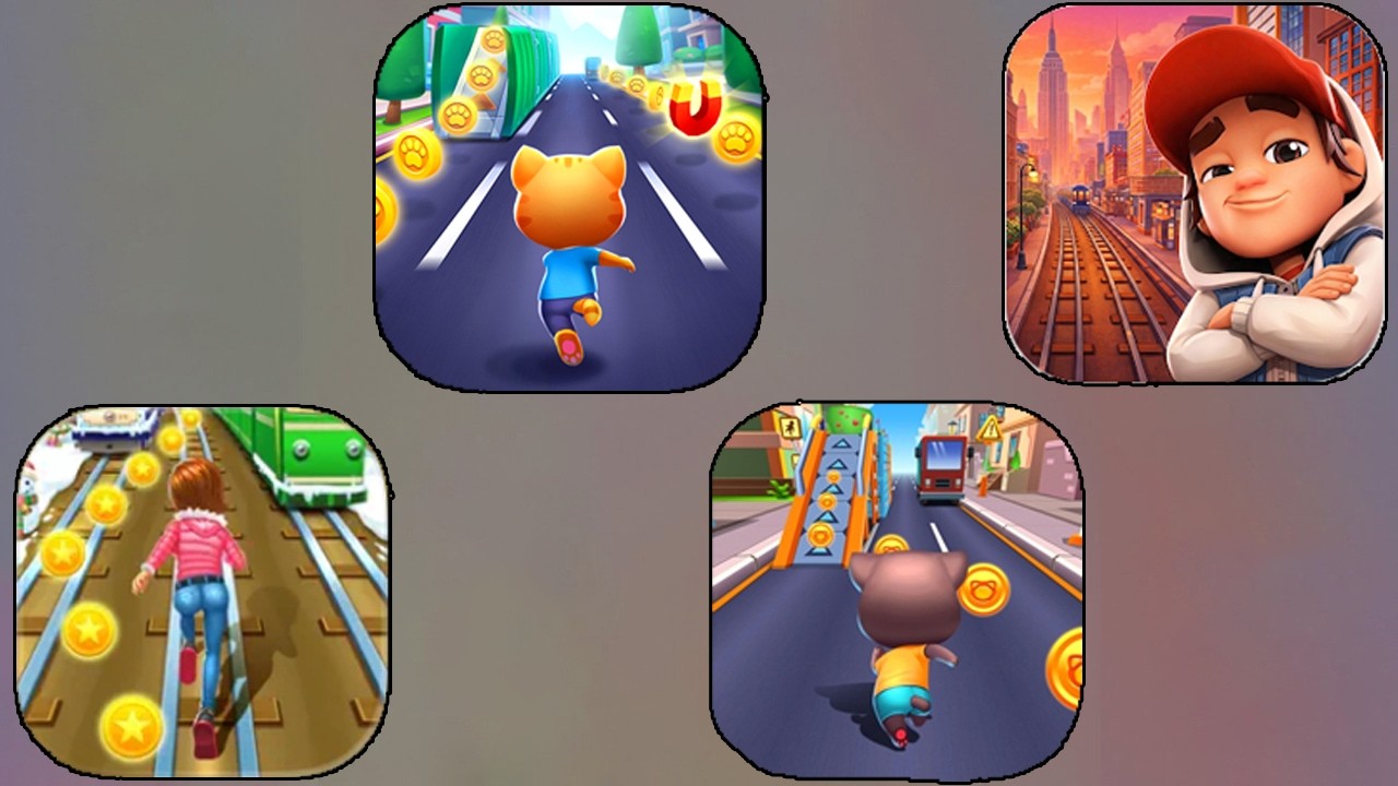Subway Princess Runner vs Cat Runner vs Subway City vs Running Pet...