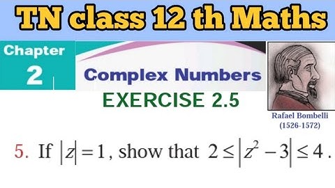 TN 12th Math’s| Exercise 2.5 Q.No.5 |Complex Numbers|+2 Math’s