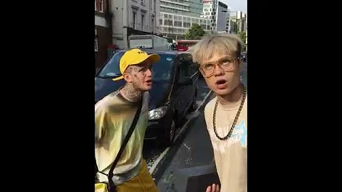 Lil Peep and Bexey kicking it in London Town