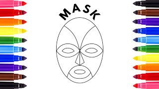 Let's Draw the Mask 🎭 for kids and toddlers #drawing #mask #kids