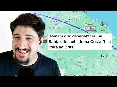 HOMEM SAI DA BAHIA DE BICICLETA E É ENCONTRADO NA COSTA RICA | BRAUNE REAGE