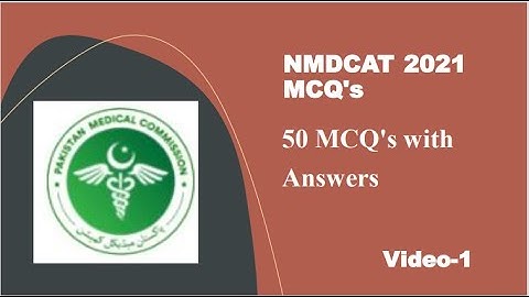 PMC NMDCAT 2021 MCQ