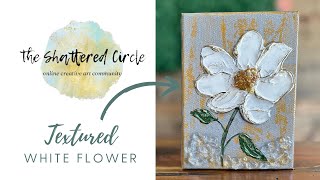 White Textured Flower (Beginner Glass & Resin Art Tutorial)