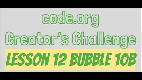 code.org Lesson 12: Creator