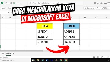 Cara Membalikkan Kata di Microsoft Excel
