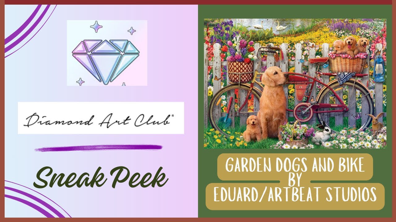 Garden Dogs and Bike – Diamond Art Club