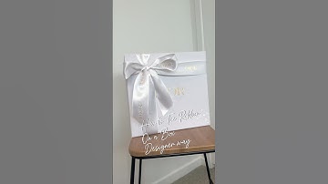 How to tie ribbon on a box (Luxury Designer Way) #Ribbon #gift #christmas