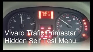 Viraro Trafic Primastar Instrument Panel Self Test Calibration Hidden Menu