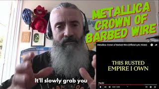 Metallica - crown of barbed wire (lyric video) - old fan reacts