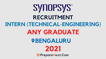 Synopsys Recruitment 2021 | IT Job | Engineering Job