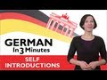Learn german  german in three minutes  how to introduce yourself in german