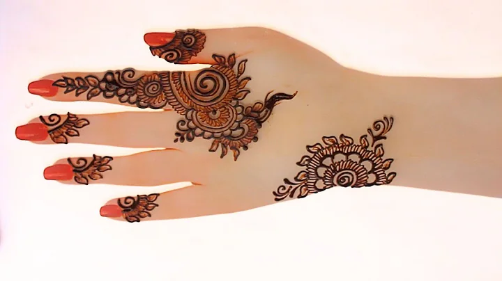 Beautiful Quick Henna Design For Back Hand | Easy And Simple Mehndi Design Tutorial #thouseenshenna