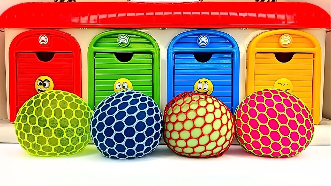 Satisfying Garage ASMR | Making 4 Color ASMR Magic Garage Fron 6 Slime Jelly Mixing Balls Way Cuting