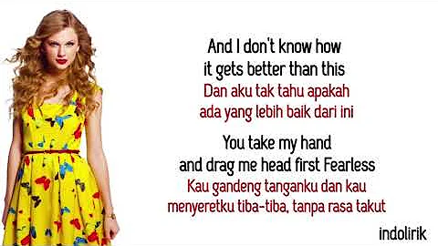 Taylor Swift - Fearless | Lirik Terjemahan