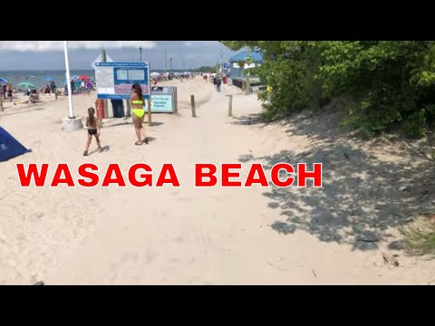 Day Trip Wasaga Beach Ontario Canada - Walk along the world longest freshwater beach 2021 4K Video