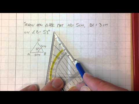 Video: Hoe Maak Je Een Driehoek Aan Twee Kanten En Een Hoek?