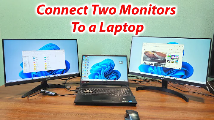 How to connect two monitors to a laptop with one HDMI port
