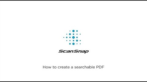 How to create a searchable PDF on ScanSnap Home