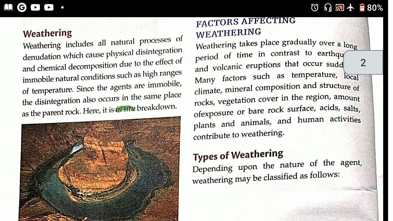 ICSE// chapter-6//weathering and soil formation// class -7 - YouTube