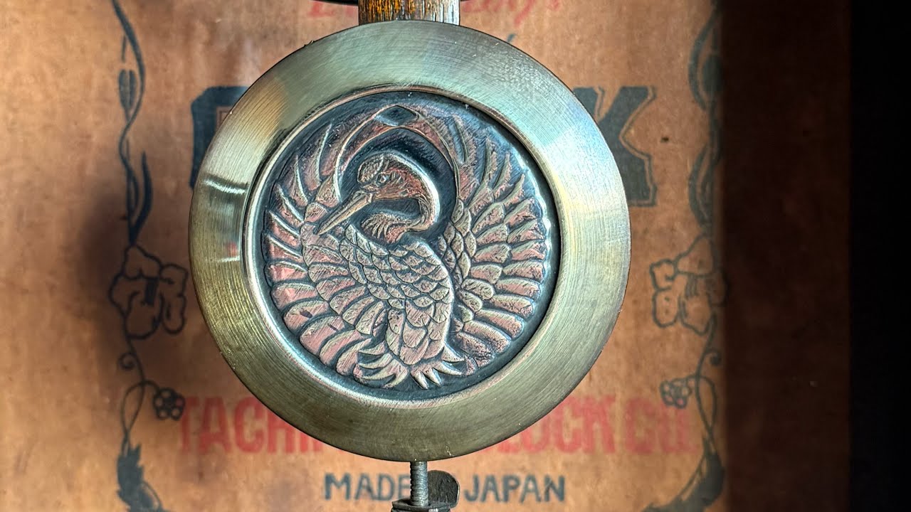 インテリア小物 トーテムポール時計 ( 超美品 ) ゼンマイ式置き時計