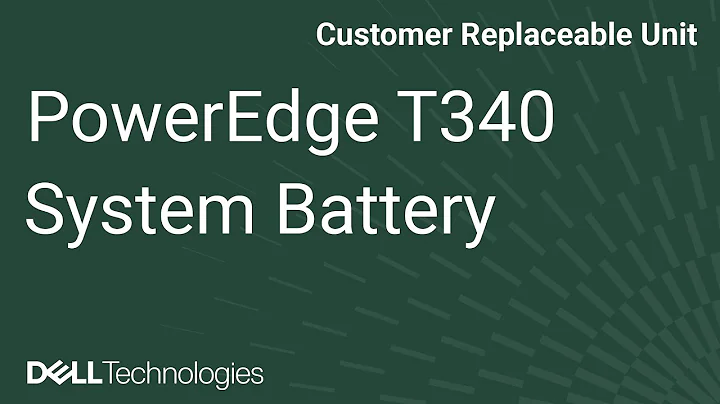 Dell PowerEdge T340: Remove/Install System Battery