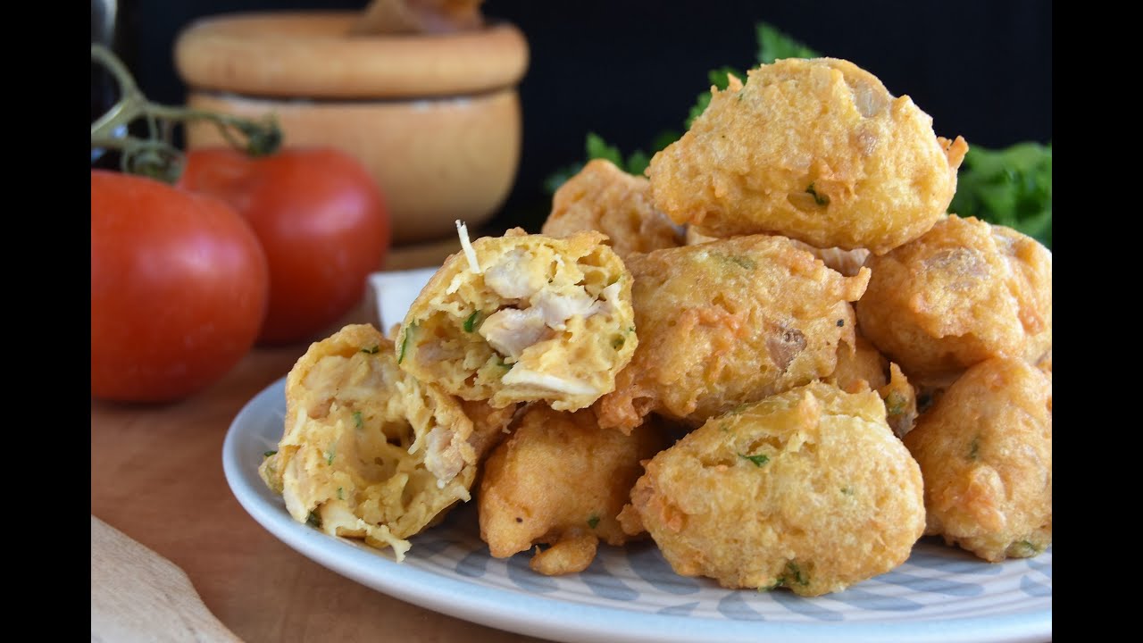 Buñuelos de pollo fáciles y esponjosos DELICIOSOS!!