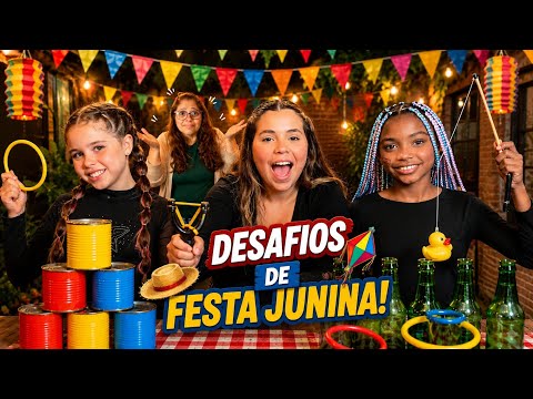 DESAFIOS DE FESTA JUNINA EP 01* Muita treta pra dividir os brindes Julia Pessanha