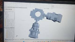 Solidworks assembly drawing (hydraulic cylinder with sliding mounting housing..)